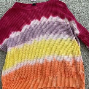 Target Women’s Pink Yellow Stripe Sweater Size Medium Brand New
